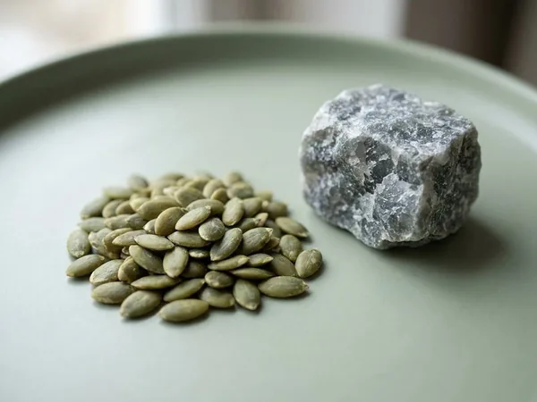 Sementes de abóbora e mineral